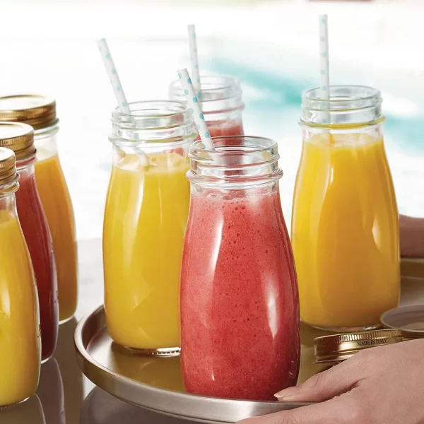 Reusable Glass Juice Bottle